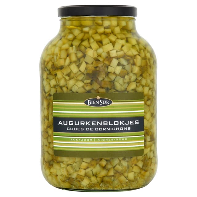 Augurkenblokjes per pot