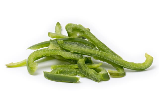 Groene paprika reepjes per kilo