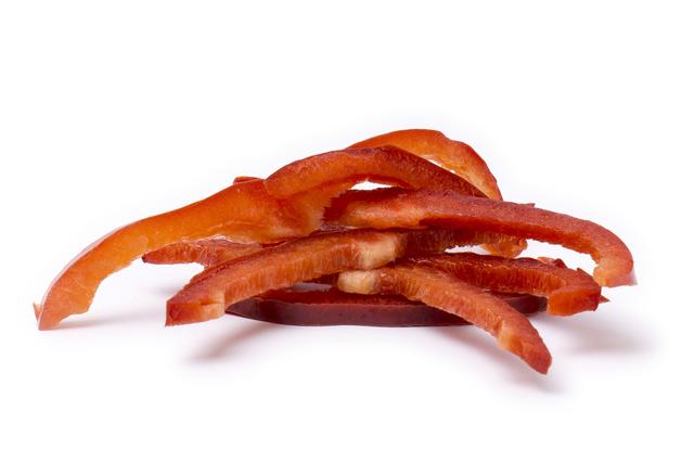 Rode paprika reepjes per kilo