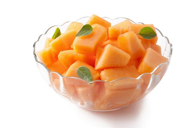 Cantaloupe meloen in blokjes per kg