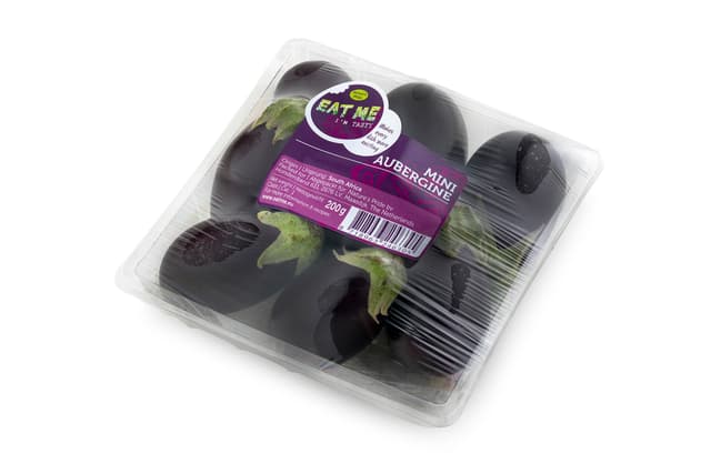 Mini aubergine per bakje 200 gram